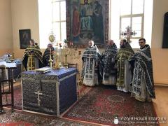 В храме поселка Берестовица состоялось соборное богослужение духовенства Берестовицкого благочиния
