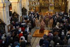 В Неделю Торжества Православия архиепископ Артемий совершил литургию в кафедральном соборе города Гродно