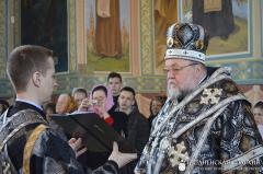 Архиепископ Артемий совершил Литургию Преждеосвященных Даров в храме Покрова Богородицы агрогородка Олекшицы