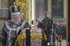 Архиепископ Артемий совершил Литургию Преждеосвященных Даров в храме Покрова Богородицы агрогородка Олекшицы