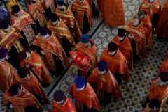 Архиепископ Артемий возглавил Пасхальную вечерню в кафедральном соборе города Гродно