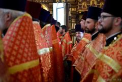 Архиепископ Артемий возглавил Пасхальную вечерню в кафедральном соборе города Гродно