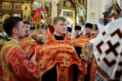 Архиепископ Артемий возглавил Пасхальную вечерню в кафедральном соборе города Гродно