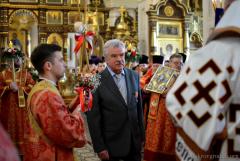 Архиепископ Артемий возглавил Пасхальную вечерню в кафедральном соборе города Гродно