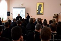 В Покровском соборе с лекциями для духовенства епархии выступили протоиерей Георгий Соколов и протодиакон Павел Бубнов