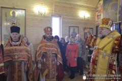 Архиепископ Артемий совершил литургию в малом храме Виленских мучеников прихода микрорайона Ольшанка