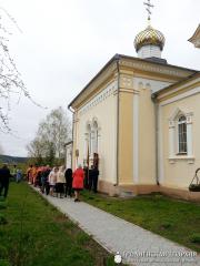 Соборное богослужение в храме деревни Колонтаи