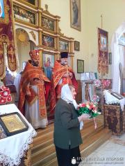 Соборное богослужение в храме деревни Колонтаи