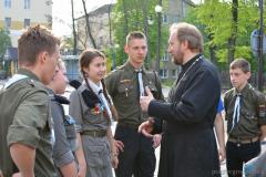 Георгиевский слет православных скаутов начался молитвой в Покровском соборе