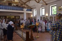 Архиепископ Артемий совершил литургию в храме в честь Коложской иконы Божией Матери