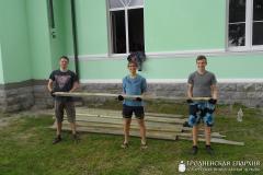 Трудовой десант на строительстве православного молодёжного Центра в а.г. Правые Мосты