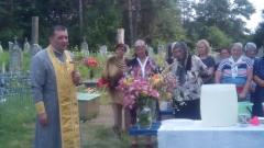 Священник совершил молебен на месте разрушенного храма деревни Пруды