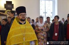 Архиепископ Артемий совершил литургию, за которой молились участники слета молодежи Гродненской епархии