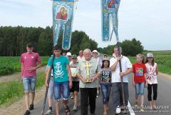 Крестный ход на приходе храма великомученика Димитрия Солунского агрогородка Малая Берестовица
