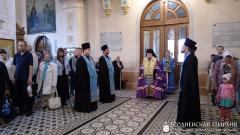 Архиепископ Артемий возглавил всенощное бдение праздника Успения Пресвятой Богородицы в кафедральном соборе Гродно