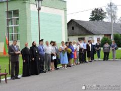 Священник принял участие в линейке Вороновском государственном профессионально-техническом колледже