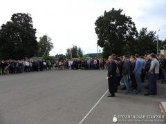 Священник принял участие в линейке Вороновском государственном профессионально-техническом колледже