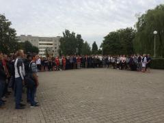 Священник посетил линейку в Берестовицком лицее