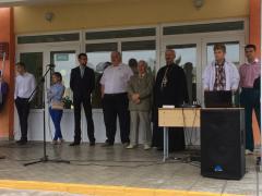 Священник посетил линейку в Берестовицком лицее