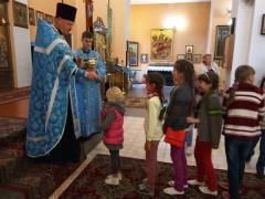 Первое занятие в воскресной школе храма иконы Божией Матери «Всех скорбящих Радость» города Мосты