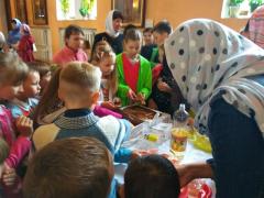 Первое занятие в воскресной школе храма иконы Божией Матери «Всех скорбящих Радость» города Мосты