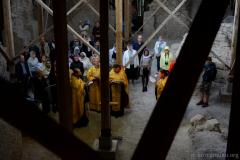 Святары Пакроўскага сабора адзначылі 500-годдзе Беларускай Бібліі чытаннем акафіста Скарыны ў Ніжняй царкве Старога Замка