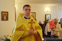 Архиепископ Артемий совершил литургию в нижнем храме прихода Богоявления Господня города Щучин