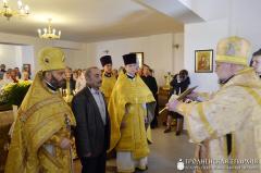 Архиепископ Артемий совершил литургию в нижнем храме прихода Богоявления Господня города Щучин