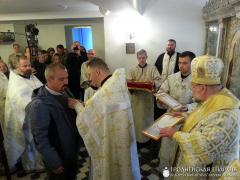 Архиепископ Артемий совершил чин освящения нижнего храма прихода Усекновения главы Иоанна Предтечи города Гродно