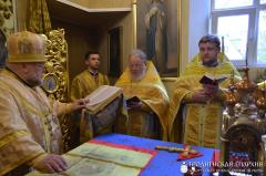 Архиепископ Артемий совершил литургию в храме Святителя Николая Чудотворца города Волковыска