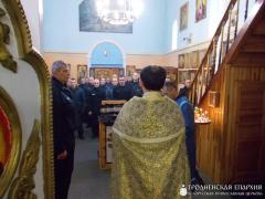 В храме преподобного Серафима Саровского при исправительной колонии №11 г. Волковыска была совершена Божественная литургия