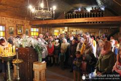 Праздничное богослужение в часовне в честь святителя Тихона, Патриарха Московского и всея Руси