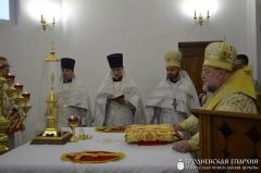 Архиепископ Артемий совершил чин освящения храма в честь великомученика Георгия Победоносца деревни Гущицы