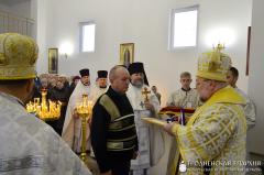 Архиепископ Артемий совершил чин освящения храма в честь великомученика Георгия Победоносца деревни Гущицы