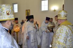 Архиепископ Артемий совершил чин освящения храма в честь великомученика Георгия Победоносца деревни Гущицы