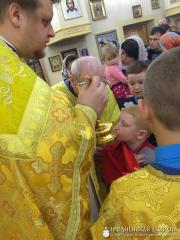 Учащиеся первого класса воскресной школы прихода Мефодия и Кирилла города Волковыска в первый раз приступили к Таинству Исповеди