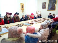 Воспитанники воскресной школы прихода агрогородка Обухово посетили детскую иконописную студию