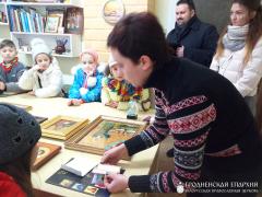 Воспитанники воскресной школы прихода агрогородка Обухово посетили детскую иконописную студию