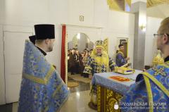 В Неделю сыропустную архиепископ Артемий совершил литургию в малом храме великомученика Пантелеимона города Гродно