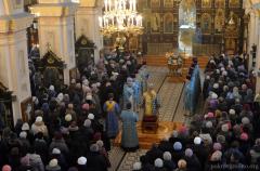 В праздник Сретения Господня архиепископ Артемий возглавил литургию в Покровском соборе