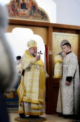 Архиепископ Артемий совершил чин освящения храма в честь Августовской иконы Божией Матери
