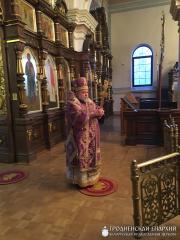 Архиепископ Артемий совершил всенощное бдение в кафедральном соборе города Гродно