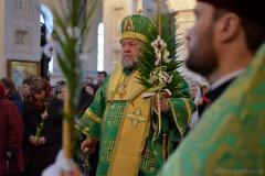 В канун праздника Входа Господня в Иерусалим архиепископ Артемий совершил всенощное бдение в кафедральном соборе Гродно