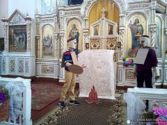 Пасхальный утренник в храме деревни Деречин