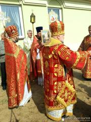 Архиепископ Артемий совершил литургию в малом храме в честь святой праведной Софии деревни Коробчицы