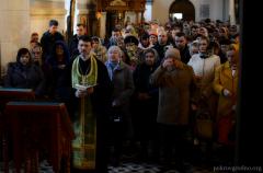 У дзень Уваходу Гасподняга ў Іерусалім архіепіскап Арцемій узначаліў літургію ў кафедральным саборы горада Гродна