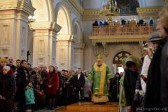 У дзень Уваходу Гасподняга ў Іерусалім архіепіскап Арцемій узначаліў літургію ў кафедральным саборы горада Гродна