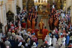 Архиепископ Артемий возглавил Пасхальную вечерню в кафедральном соборе Гродно