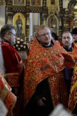 Архиепископ Артемий возглавил Пасхальную вечерню в кафедральном соборе Гродно