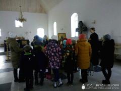 Школьники посетили храм Преображения Господня г. п. Сопоцкин